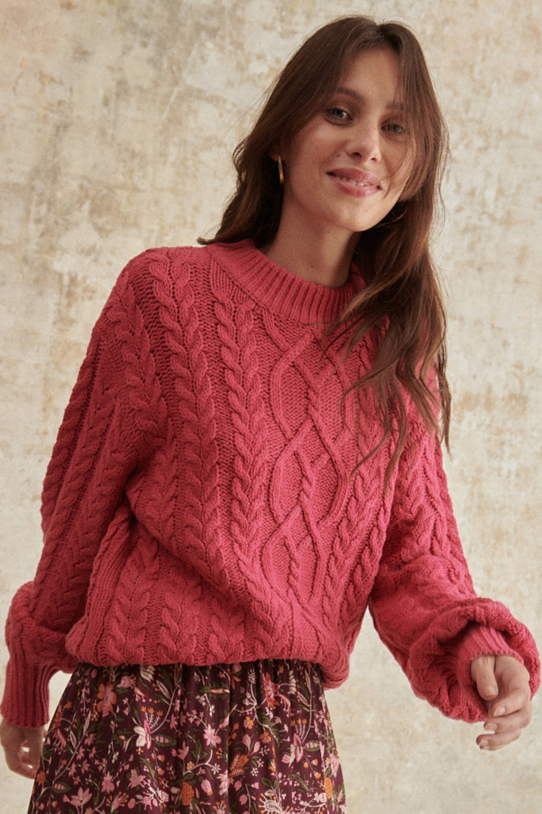 Heekpek Pull Femme Chic Hiver Chaud Col Rond Manches Longues Oversize - Grande Taille