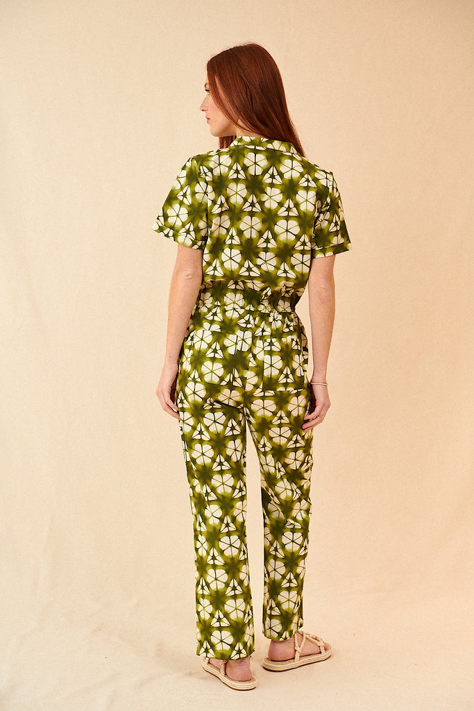 Combinaison pantalon souple workwear à motifs en coton garance paris femme printemps été 