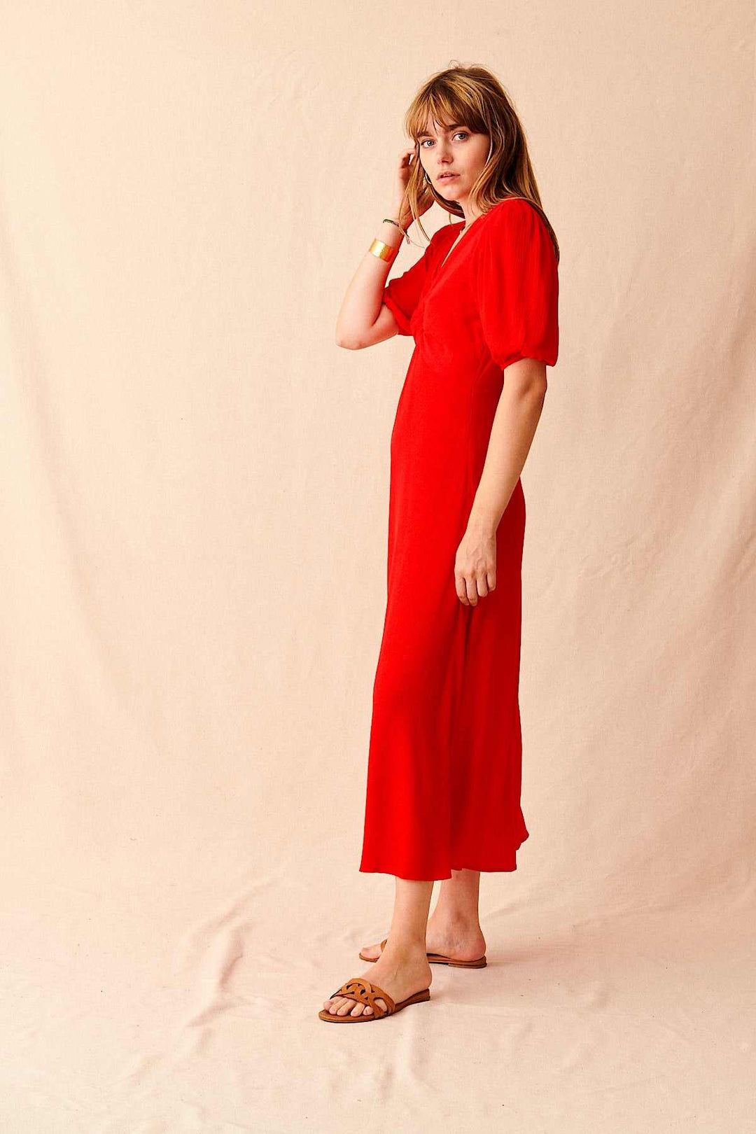 Robe Longue Robe Rouge Manche Courte Acheter Rouge Bordeaux Robe