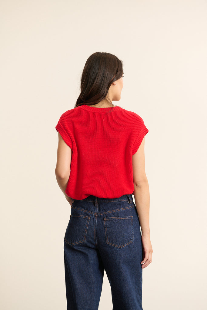 Jean coupe ballon coloris brut 100 % coton, collection Garance Paris automne hiver 2025, poches devant et dos.