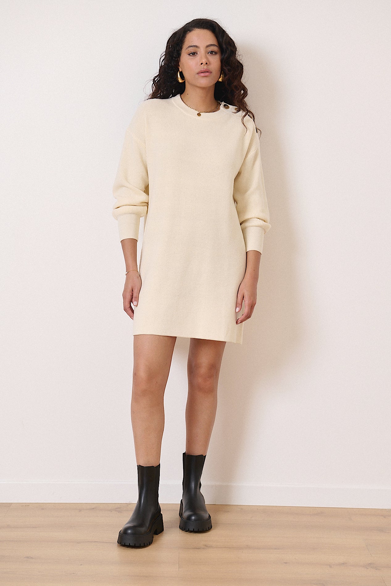 Robe pull ecru best sale